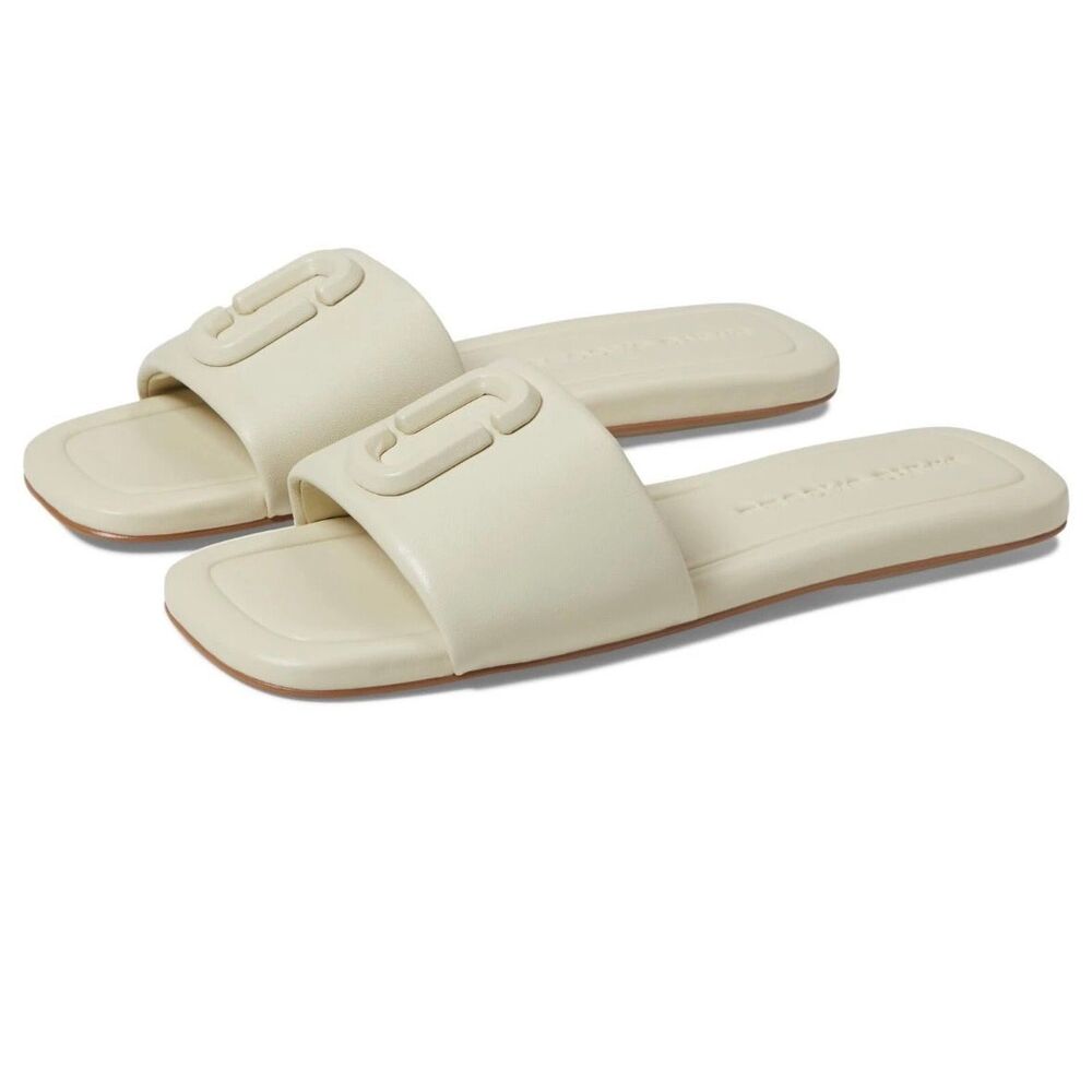 Marc Jacobs the J - Cream Slide Sandals